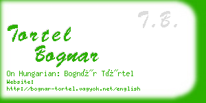tortel bognar business card